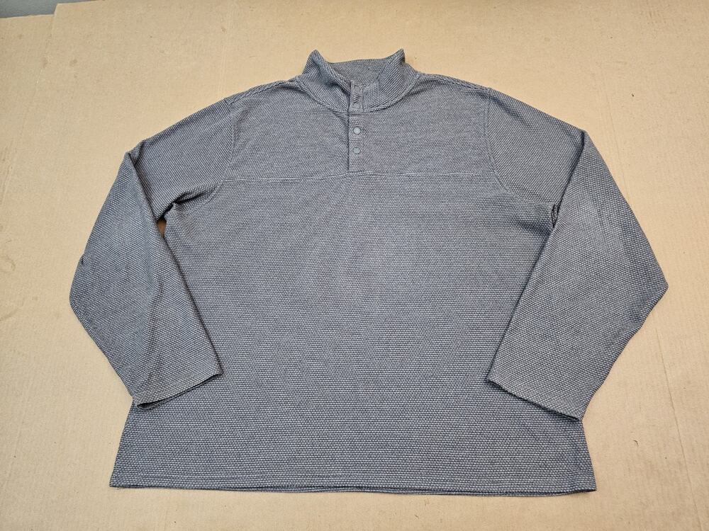 Mountain Khakis Men’s 2XL Pop Top Pullover 1/4 Snap Grey Outdoor Classic Fit